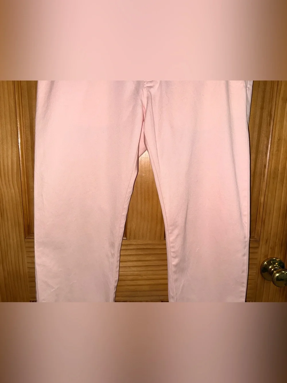 J. Crew Stretch Men’s Slim Chinos in Pale Pink-33”x30”-EC
